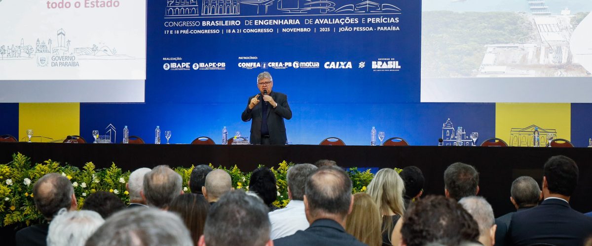 João Azevêdo apresenta obras e projetos que colocam a Paraíba como novo polo de investimento na abertura do Congresso Brasileiro de Engenharia
